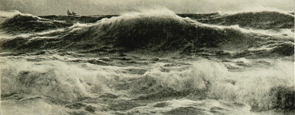 Figure 1. “The Great Storm Waves on the Open Ocean”: Photo circa 1910. [Click image for full size version.] (Credit: Flickr)