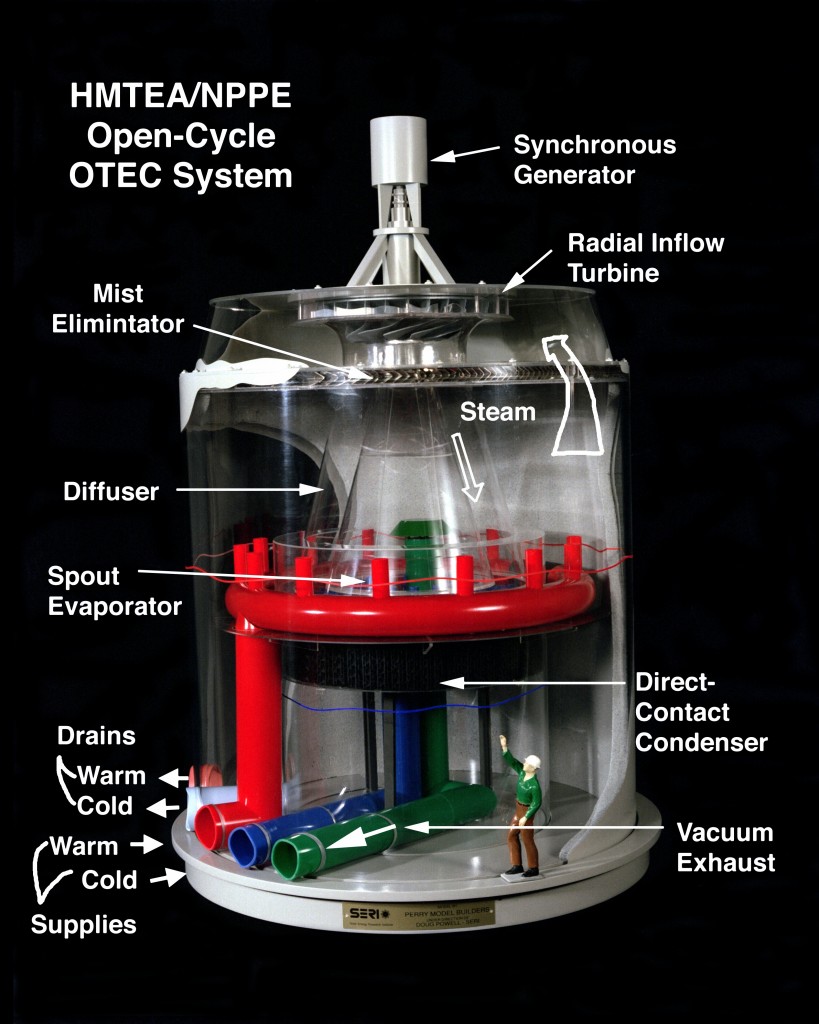 Figure 10. Open-Cycle OTEC System Scaled Model. [Click image for full size version.] (Credit: Warren Gretz, NREL 04761)