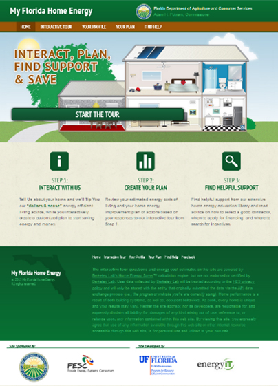 Figure 4: My Florida Home Energy online energy audit tool. Credit: PREC. 
