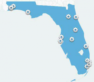 Figure 8. Location of Wind Energy-Related Manufacturing Jobs in Florida