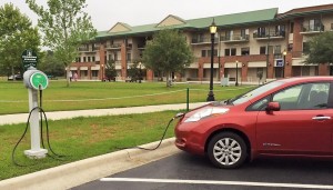 Figure 3. Level 2, no-cost, public charging in Gainesville, [Click to view full size image.] Florida. Credit: PREC.