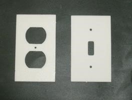 Figure 4. Foam Gaskets to seal air flow through outlets and switches. [Click image for full size version.] Credit: GRU